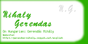 mihaly gerendas business card