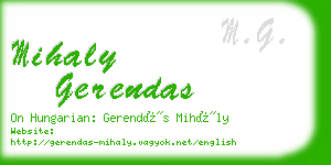 mihaly gerendas business card